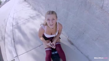 Shocking Creampie Surprise! POV Big Tits Amateur Fucks for Ride Home