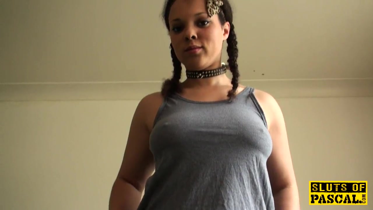 Busty Sub Soaks Panties in Wet Play